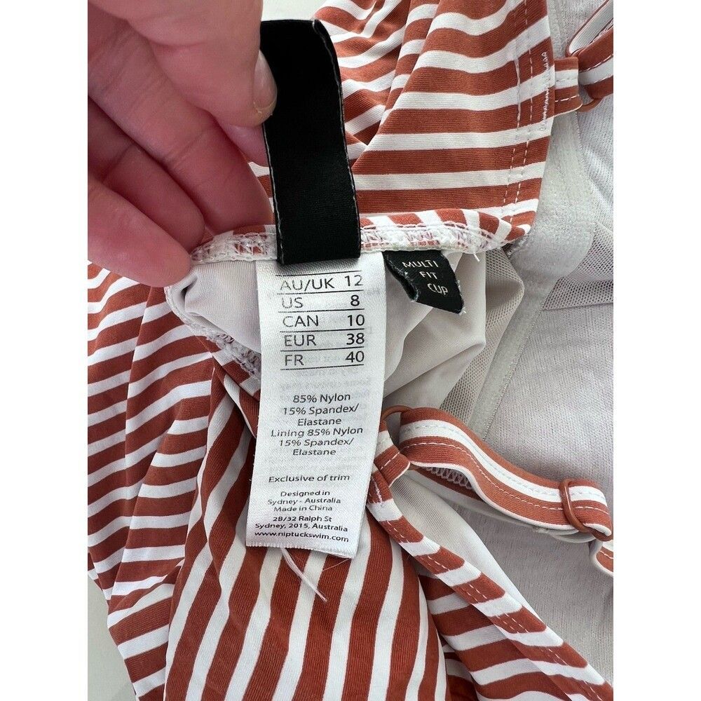 Nip Tuck Swim One Piece Swimsuit Tummy Control Ruched Slimming Molded Cup 8 - Picture 11 of 11